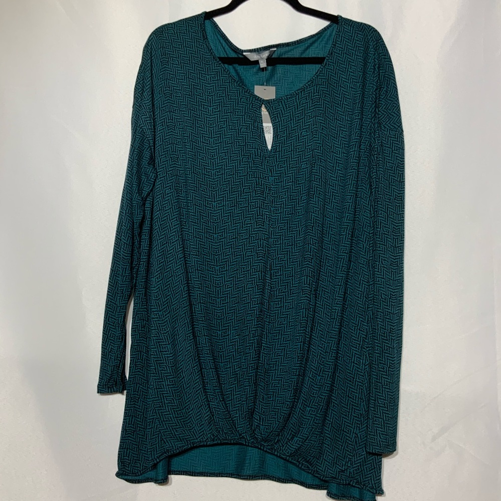 Daisy Fuentes Pleat Waist Hi-Lo Tunic